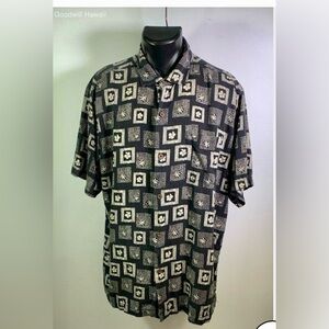 Tommy Bahama Black and Cream Fabric with Red Detail